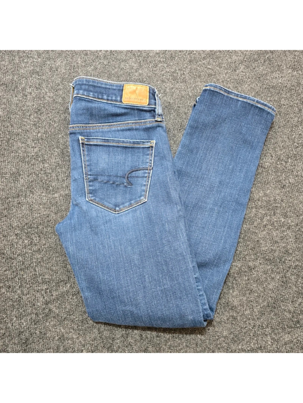 American Eagle Ne(x)t Level Stretch Skinny Jeans Womens Size 6 Short Blue Denim